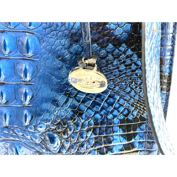 Brahmin Melbourne Caroline Satchel Handbag Color Saphire NWOT - Picture 3 of 7